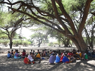 Group of Indigenous Peoples from Kenya under a tree