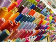 Colorful thread spools